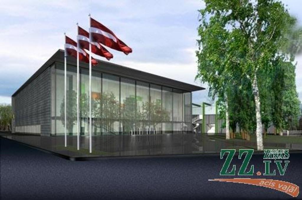 «Zemgales Olimpiskā centra multifunkcionālais sporta komplekss» ir kā brauciens taksometrā - jo tālāk, jo dārgāk.
Autors: Skices autors - M.Malahovskis.