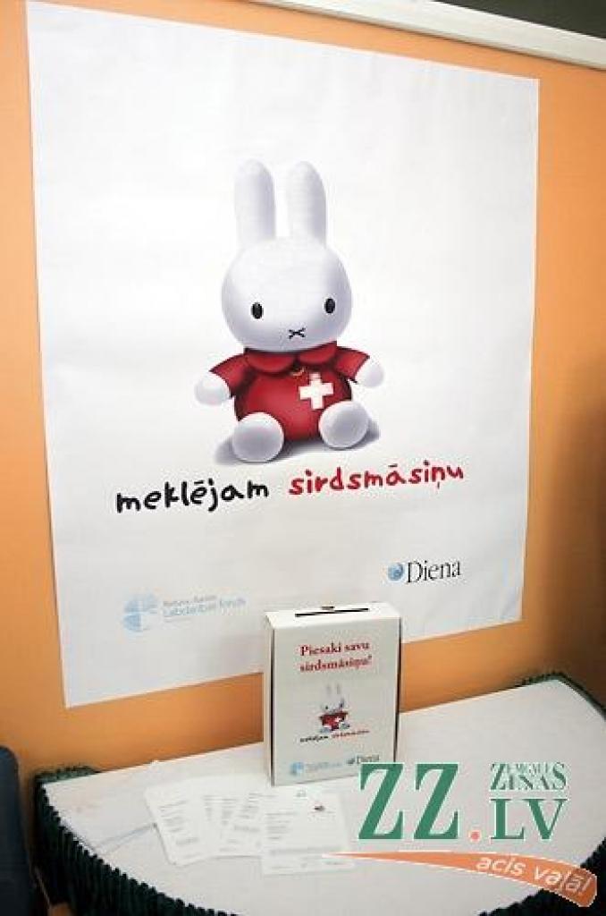 Trešdien Jelgavas pilsētas slimnīcas Bērnu nodaļā tika dots starts akcijai «Meklējam sirdsmāsiņu», kuras patronese ir Valsts prezidenta Valda Zatlera kundze Lilita.
