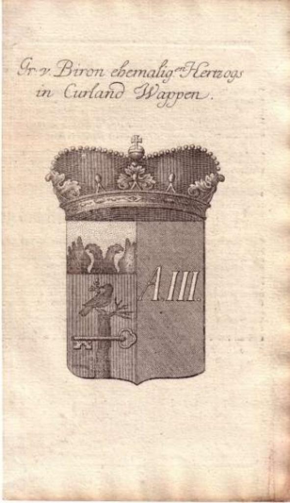 Bīronu dzimtas ģērbonis.
Autors: portāla zz.lv redaktors