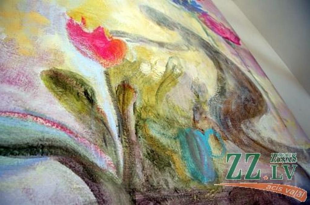 Jelgavas vecpilsētas galerijā «Suņa taka» jauna ekspozīcija – gleznotājas Baibas Ūlandes personālizstāde «Laiks dārzam, dārza darbi».