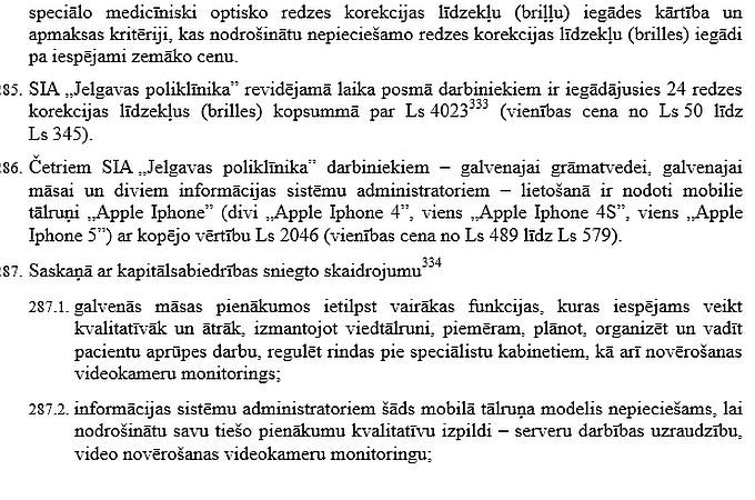 Fragments no Valsts kontroles revīzijas ziņojuma par Jelgavas pilsētas pašvaldības kapitālsabiedrību pārvaldīšanas efektivitāti un atbilstību normatīvo aktu prasībām.
