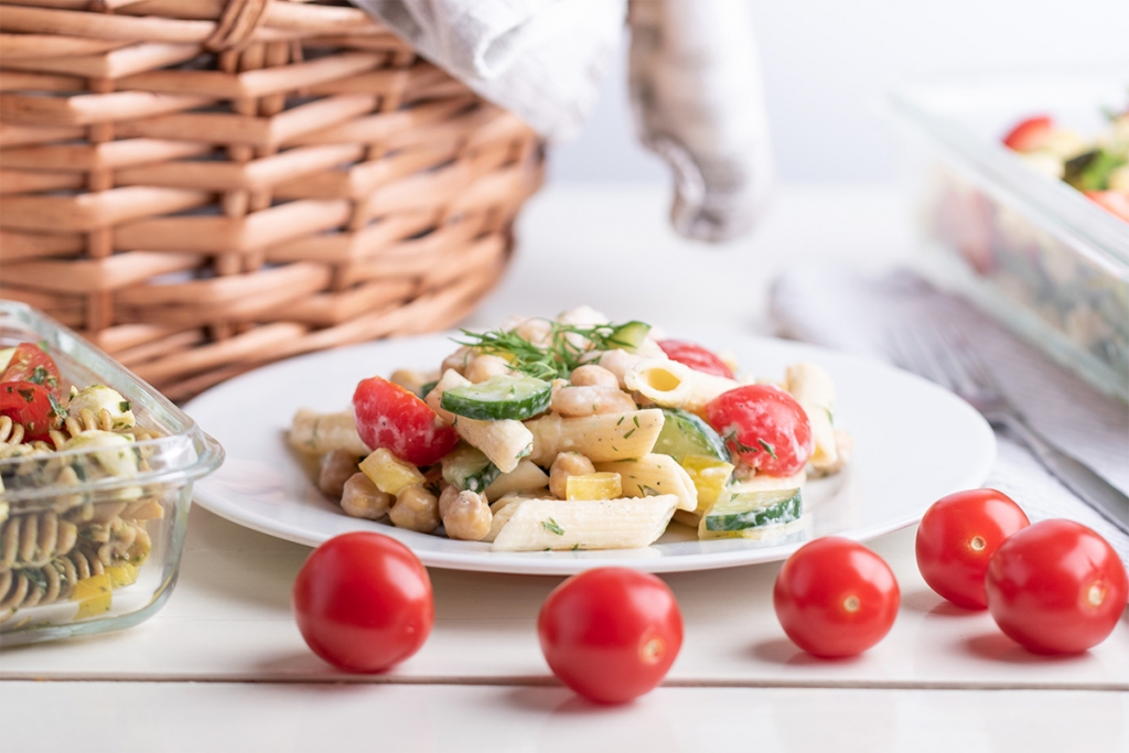 Pastas salāti ar garnelēm