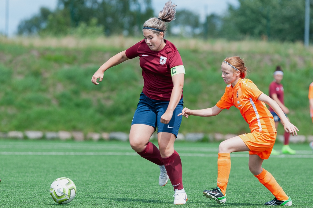 FK "Jelgava" sieviešu komandas kapteine Ketija Daukšte | Foto: Ruslans Antropovs