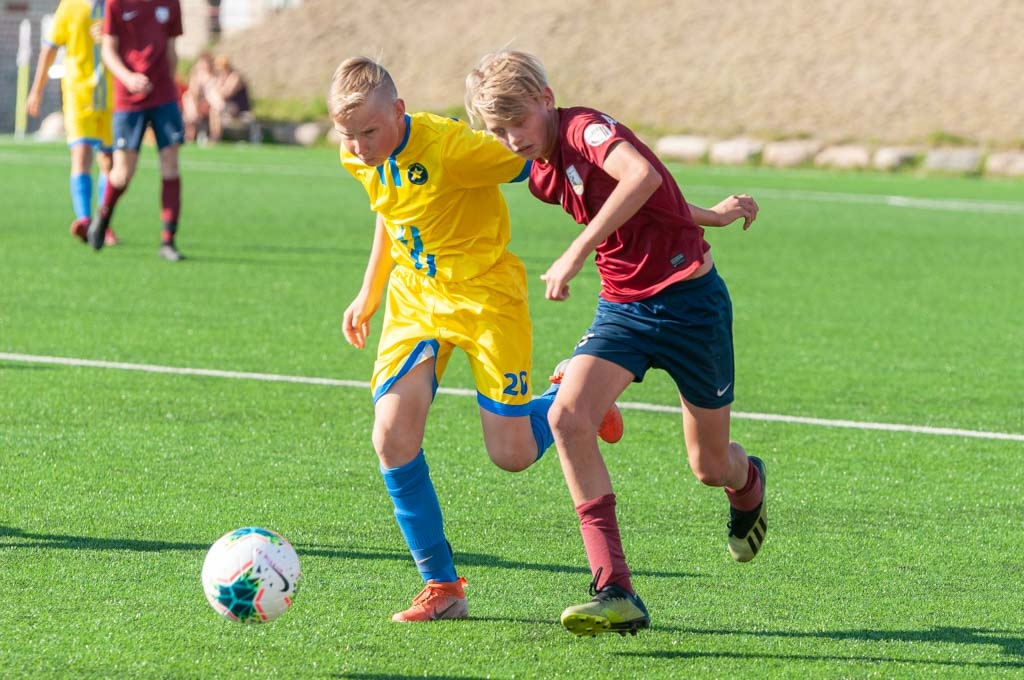 Latvijas jaunatnes futbola čempionāta U-14 Elites grupas spēle starp FS “Jelgava” un FK “Spartaks” / SK “Super Nova” 2020. gada 18. jūlijā

