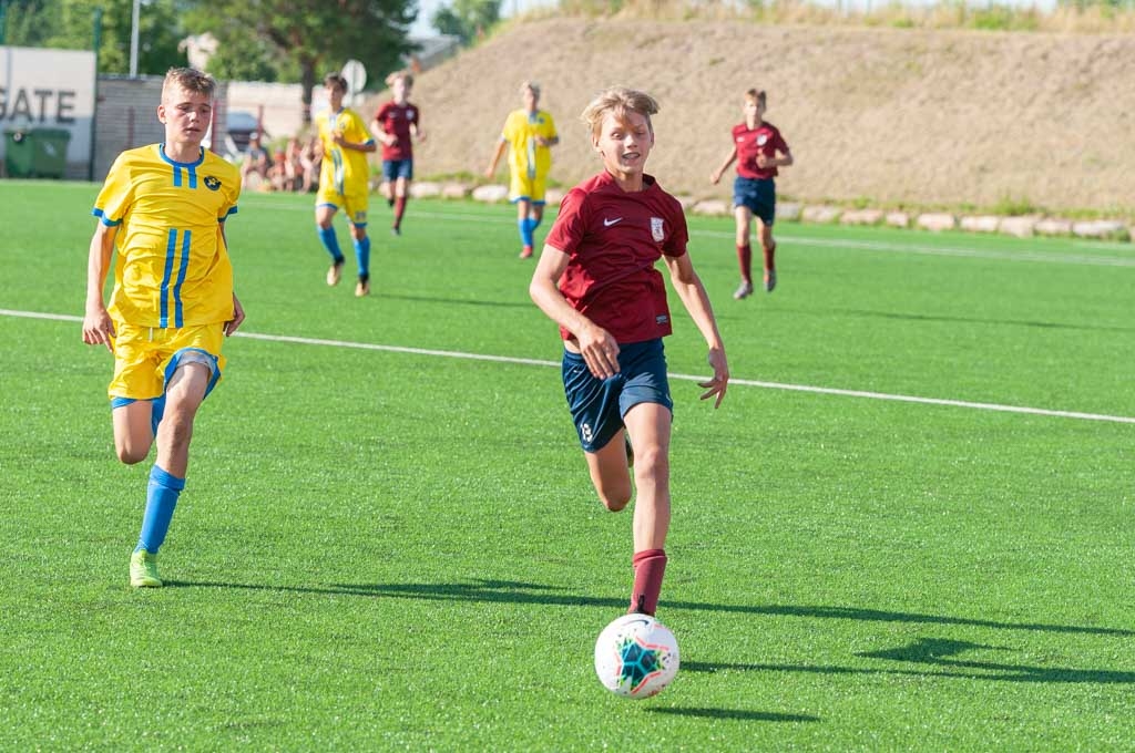 Latvijas jaunatnes futbola čempionāta U-14 Elites grupas spēle starp FS “Jelgava” un FK “Spartaks” / SK “Super Nova” 2020. gada 18. jūlijā

