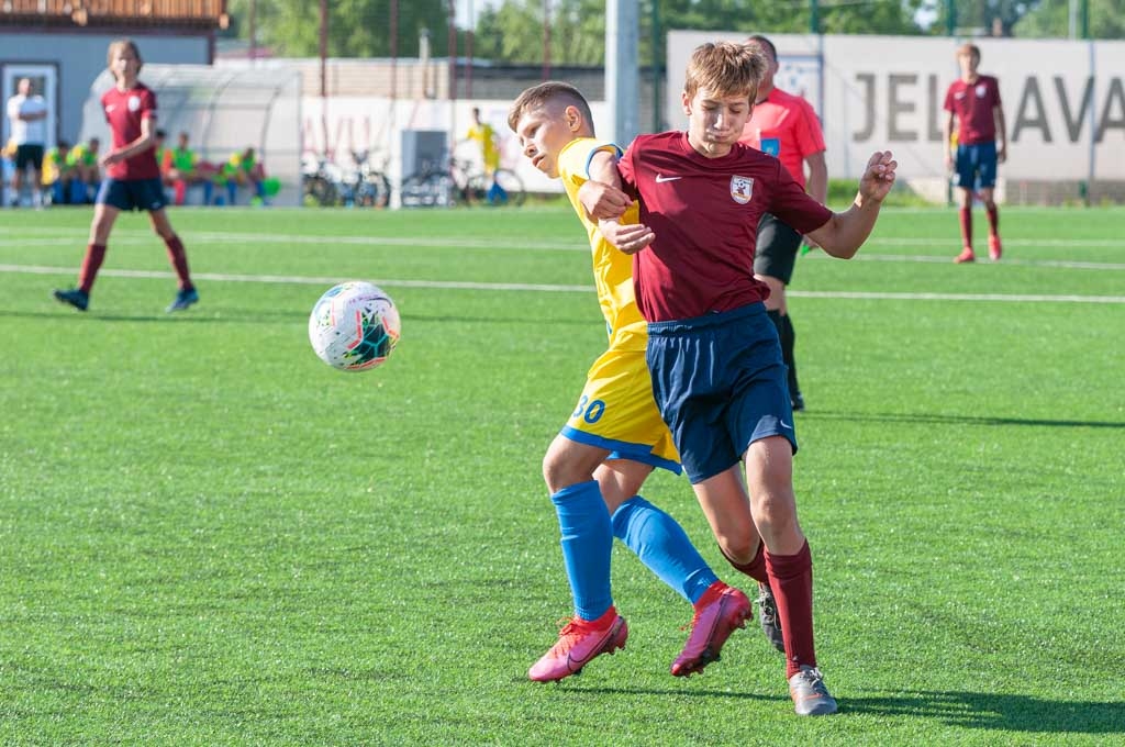 Latvijas jaunatnes futbola čempionāta U-14 Elites grupas spēle starp FS “Jelgava” un FK “Spartaks” / SK “Super Nova” 2020. gada 18. jūlijā

