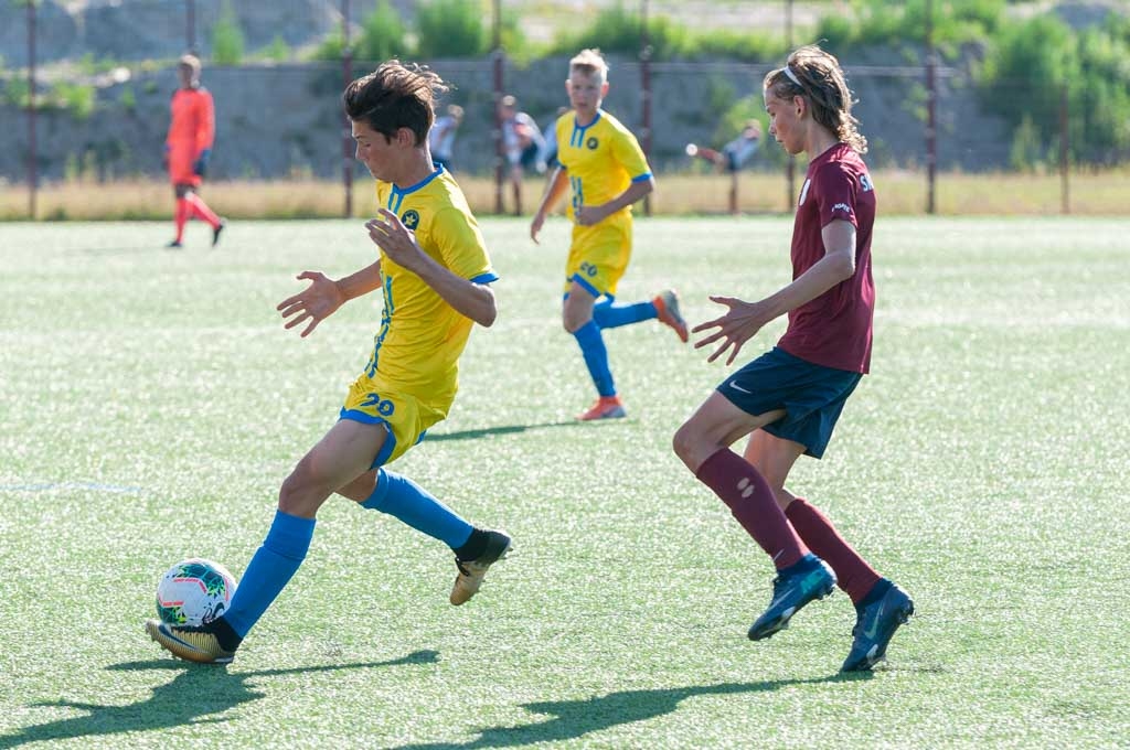 Latvijas jaunatnes futbola čempionāta U-14 Elites grupas spēle starp FS “Jelgava” un FK “Spartaks” / SK “Super Nova” 2020. gada 18. jūlijā

