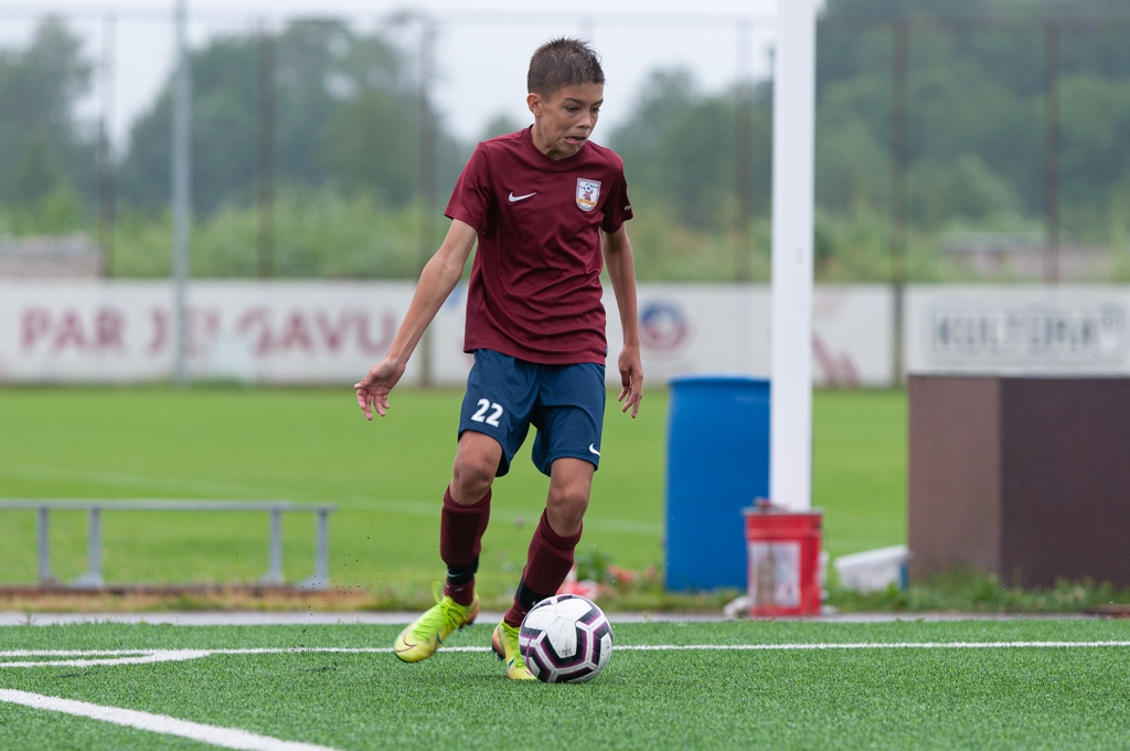 Latvijas futbola Attīstības līgas U13 D grupas spēle starp “FS Jelgava” un “Auda” 2020. gada 9. jūlijā
