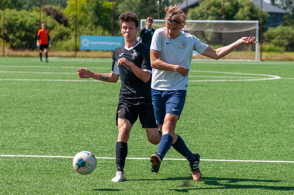 Jaunatnes čempionāta futbolā meistarības grupas U-18 vecuma jauniešu otrās kārtas spēle starp FS “Jelgava” un Jēkabpils SS komandām 2020. gada 15. jūlijā