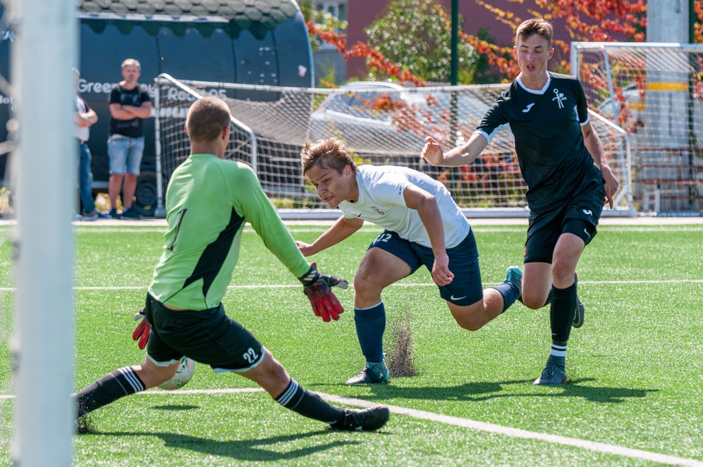 Jaunatnes čempionāta futbolā meistarības grupas U-18 vecuma jauniešu otrās kārtas spēle starp FS “Jelgava” un Jēkabpils SS komandām 2020. gada 15. jūlijā