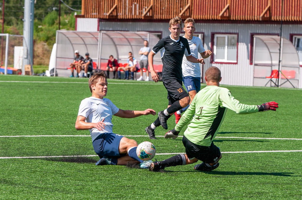 Jaunatnes čempionāta futbolā meistarības grupas U-18 vecuma jauniešu otrās kārtas spēle starp FS “Jelgava” un Jēkabpils SS komandām 2020. gada 15. jūlijā