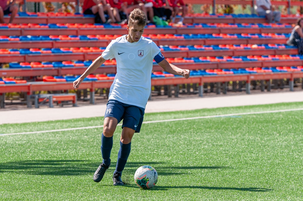 Jaunatnes čempionāta futbolā meistarības grupas U-18 vecuma jauniešu otrās kārtas spēle starp FS “Jelgava” un Jēkabpils SS komandām 2020. gada 15. jūlijā