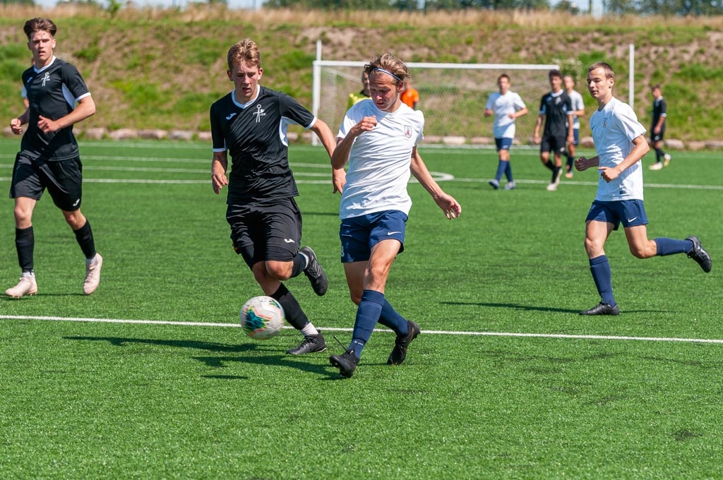 Jaunatnes čempionāta futbolā meistarības grupas U-18 vecuma jauniešu otrās kārtas spēle starp FS “Jelgava” un Jēkabpils SS komandām 2020. gada 15. jūlijā