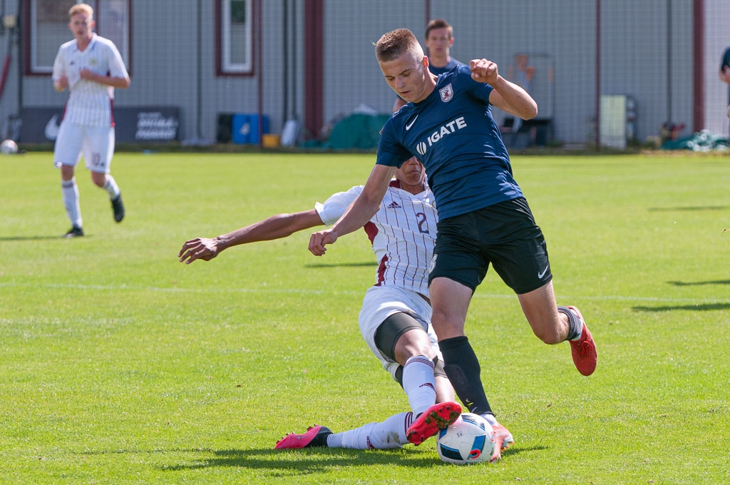 Latvijas U-17 futbola izlases un FS "Jelgava" U-18 pārbaudes spēle