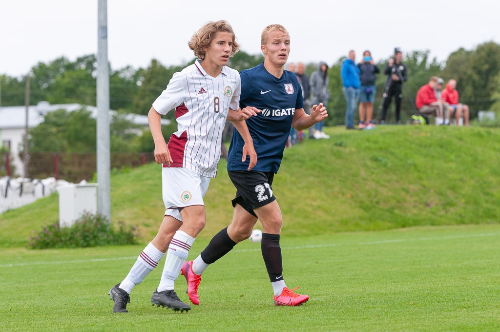 Latvijas U-17 futbola izlases un FS "Jelgava" U-18 pārbaudes spēle