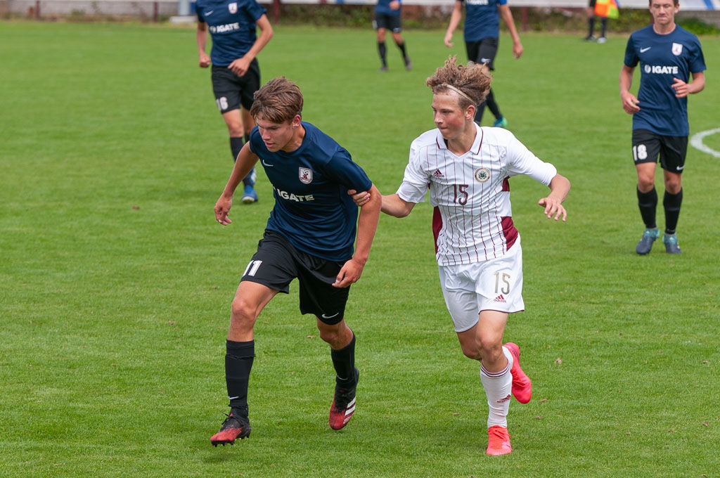 Latvijas U-17 futbola izlases un FS "Jelgava" U-18 pārbaudes spēle