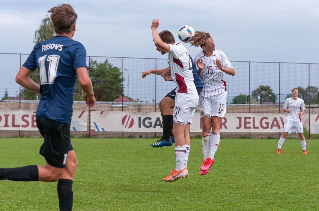 Latvijas U-17 futbola izlases un FS "Jelgava" U-18 pārbaudes spēle