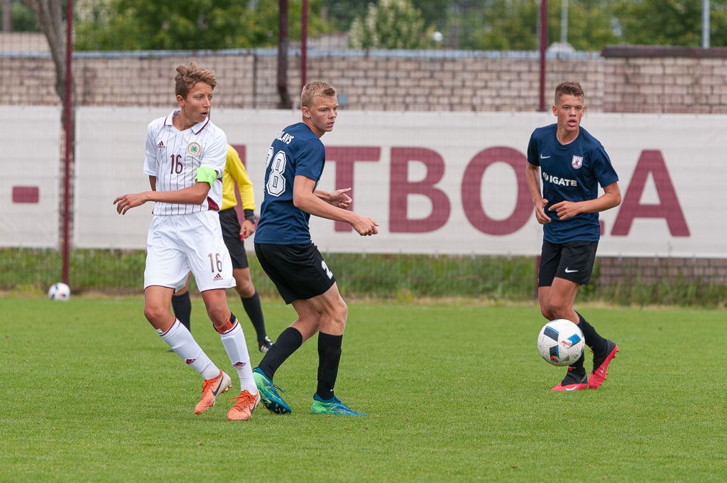 Latvijas U-17 futbola izlases un FS "Jelgava" U-18 pārbaudes spēle