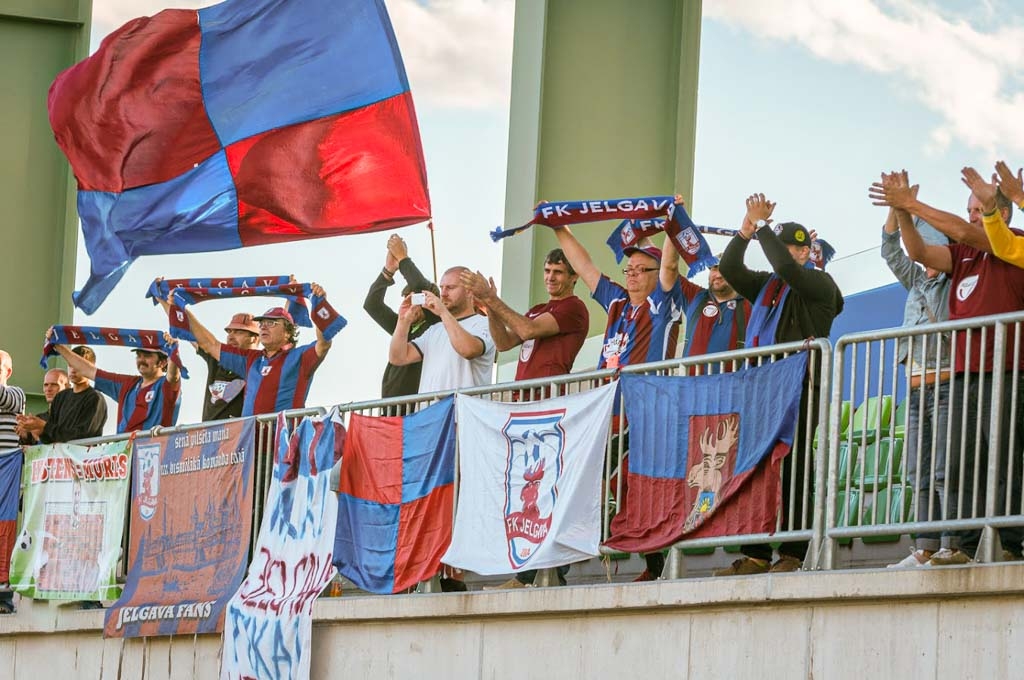 FK "Jelgava" atbalstītāji UEFA Eiropas līgā kvalifikācijas kārtas spēlē: FK "Jelgava" - FC “Breidablik" 7.7.2016.
